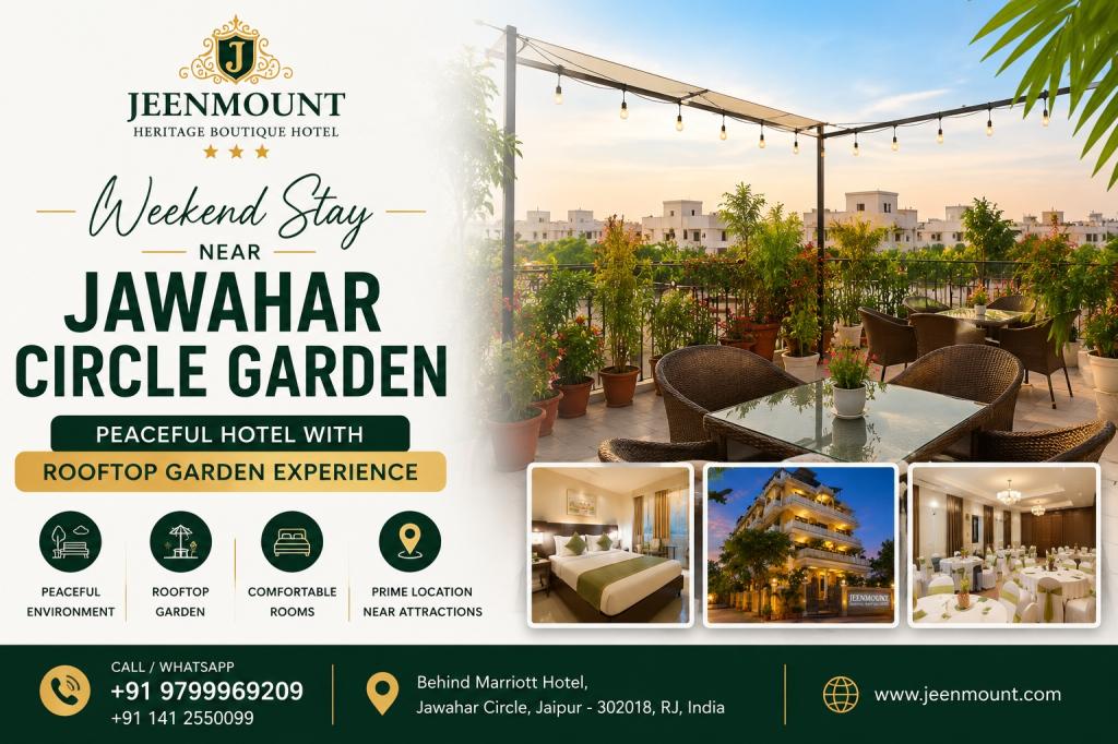 Weekend Stay Near Jawahar Circle Garden | Peaceful Hotel Jaipur